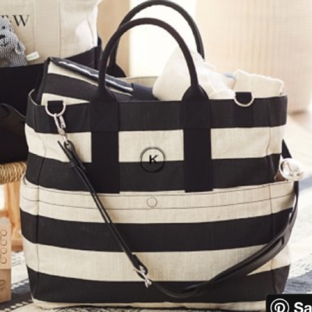 Pottery Barn Kids Fillmore striped diaper bag - Picture 1 of 8